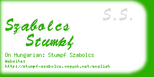 szabolcs stumpf business card